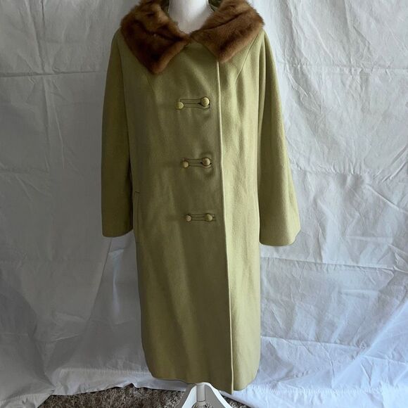 Vintage Late 1950's - Early 1960's Cashmere and Mink ￼Coat Unbranded - Picture 1 of 15